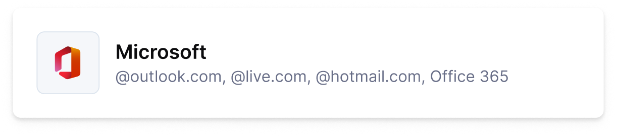 Microsoft, @outlook.com, @live.com, @hotmail.com, Office 365
